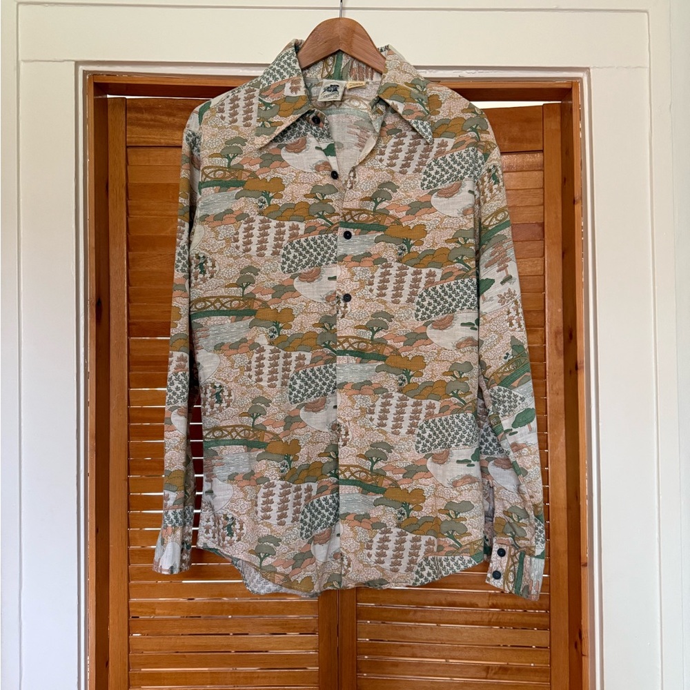 Vintage Kennington Disney Patterned Button-Up Shirt